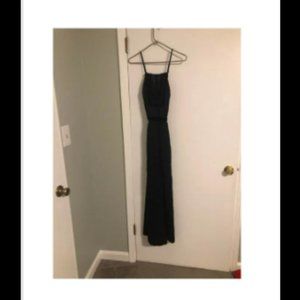 Free People Tuxedo Lace Velvet Accent Jumpsuit Sz 0